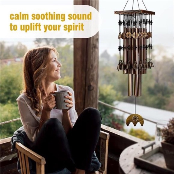 WindChimes for Outside,30"Memorial WindChime with 24Copper Tubes & 16Copper Bell - Picture 6 of 7